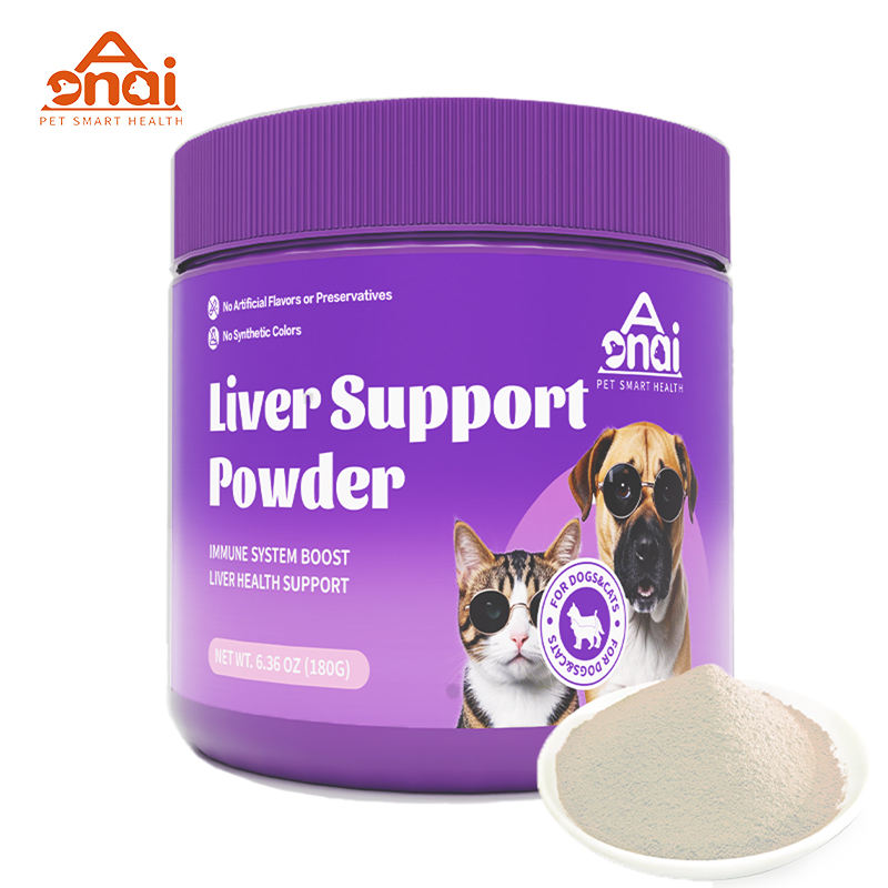 Pet Supplement OEM/ODM Immune Support Powder for Dogs & Cats with Milk Thistle & Turmeric Supports Healthy Liver Function
