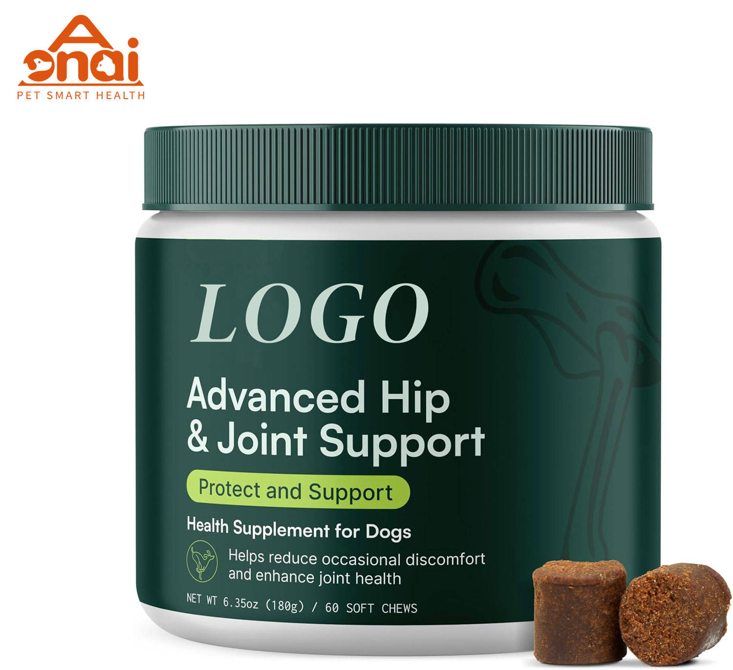 Hip & Joint Health Supplement for Dog - Glucosamine & Chondroitin Chews - Dog Joint Supplements & Vitamins - Extended Joint Care