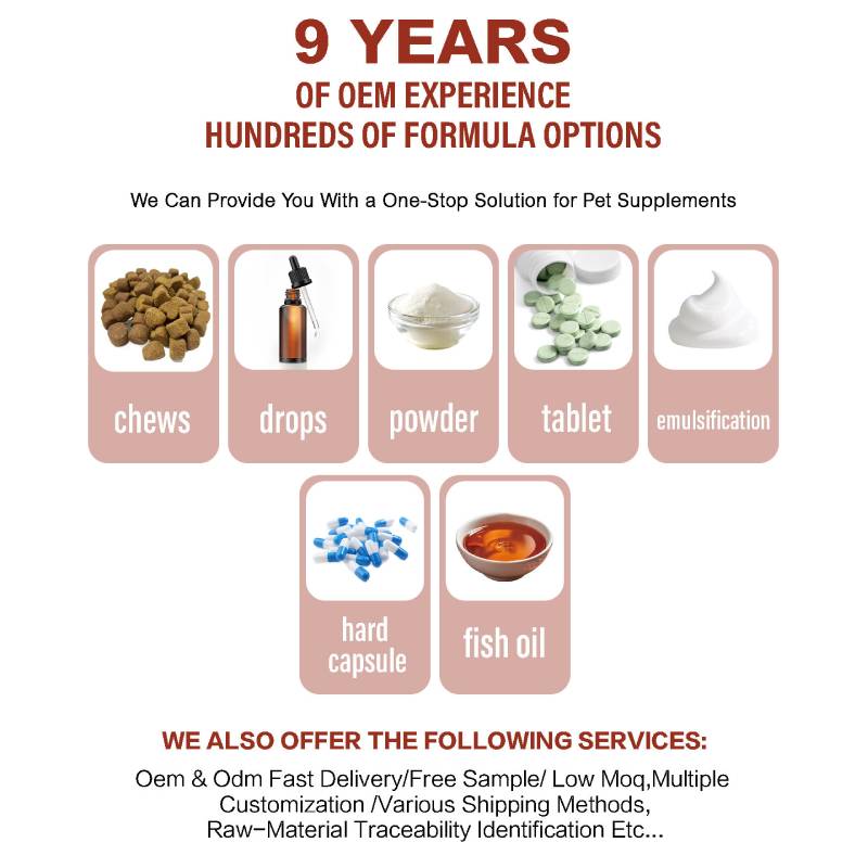 Pet Supplement OEM/ODM Calming Powder for Dogs and Cats Immune Support Fast Absorption Safe Reduces Aggressive & Destructive