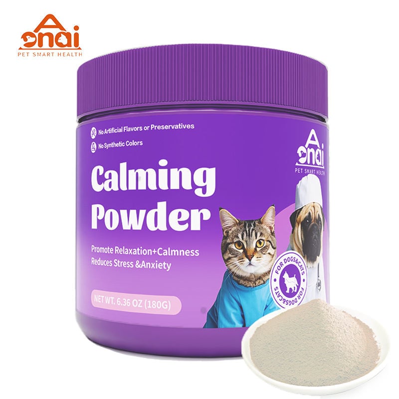 Pet Supplement OEM/ODM Calming Powder for Dogs and Cats Immune Support Fast Absorption Safe Reduces Aggressive & Destructive