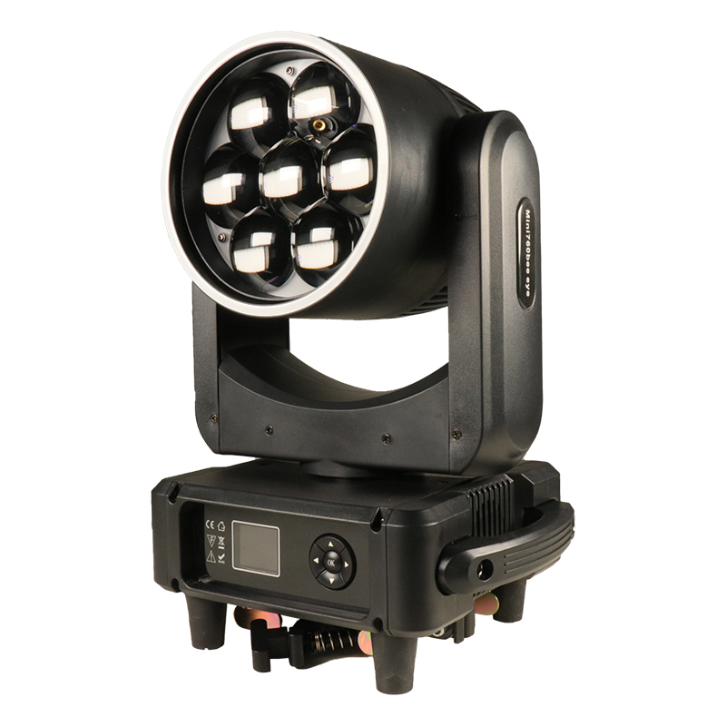AICPOSE Mini 7×60W Bee Eye liikuv valgus rõngasvalguga ja kiirega & spot