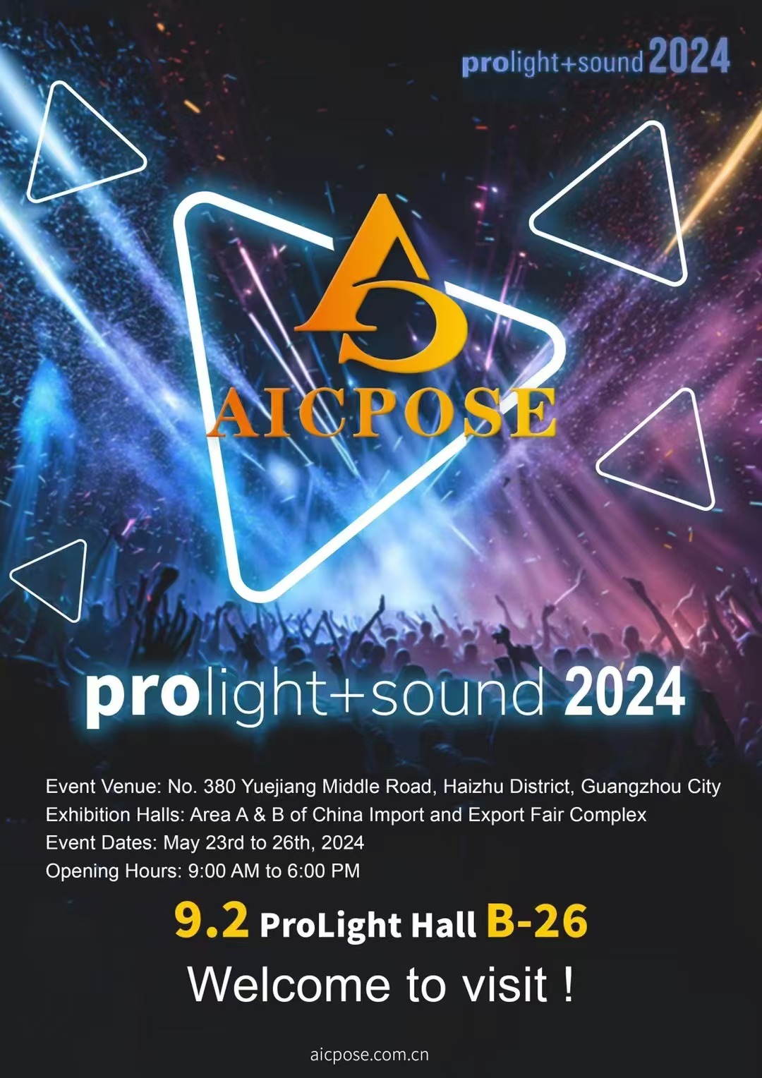 Aicpose visar upp innovativa scenbelysningslösningar på Prolight + Sound 2024