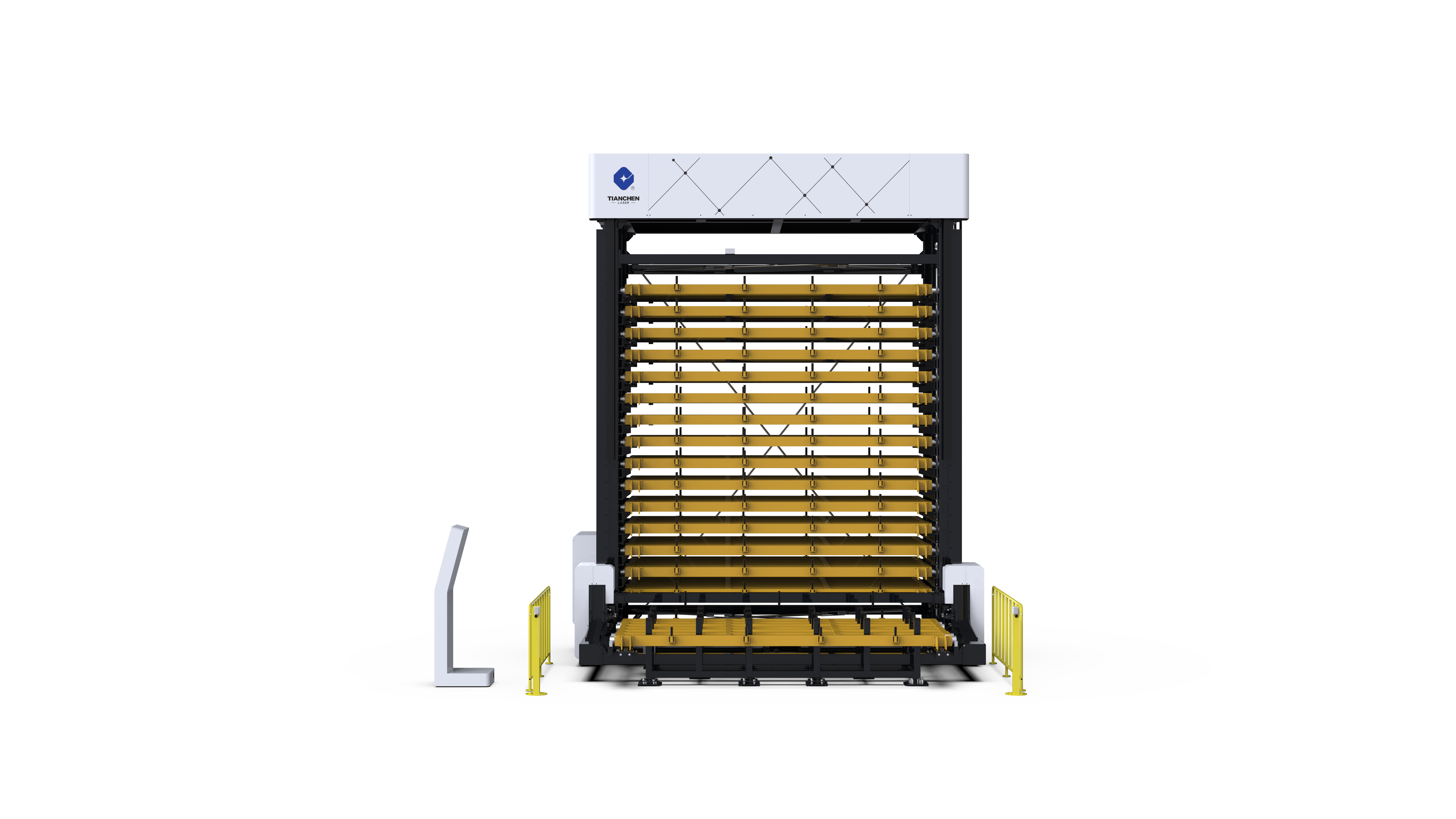 Automated industrial storage tower