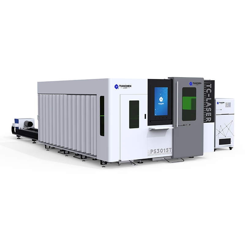 Vollgehäuste Laser-Schneidmaschine zur integrierten Bearbeitung von Platten und Rohren