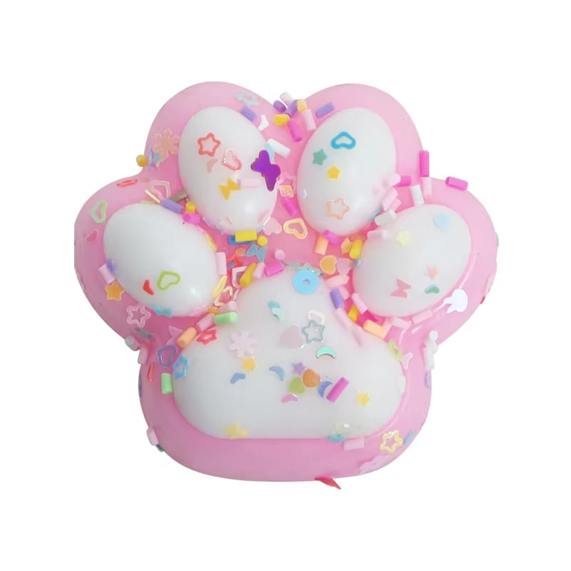 Nieuwe collectie: knijpfamilie 'Squishy Cat Paw', stille fidgetspeeltuigen van TPR in de vorm van een kattepaal, 'Mochi Squishy'