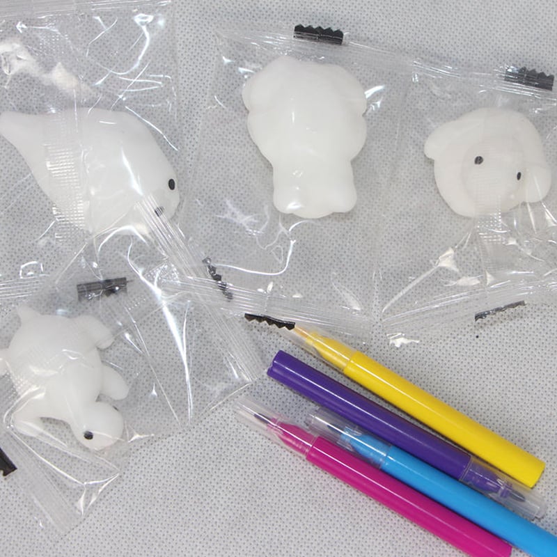 DIY-knijpspeelgoed: mochi-knijpspeelgoed, zachte collectie ter verlichting van stress, mini-knijpspeelgoed met langzame terugveerkracht in dierenvorm