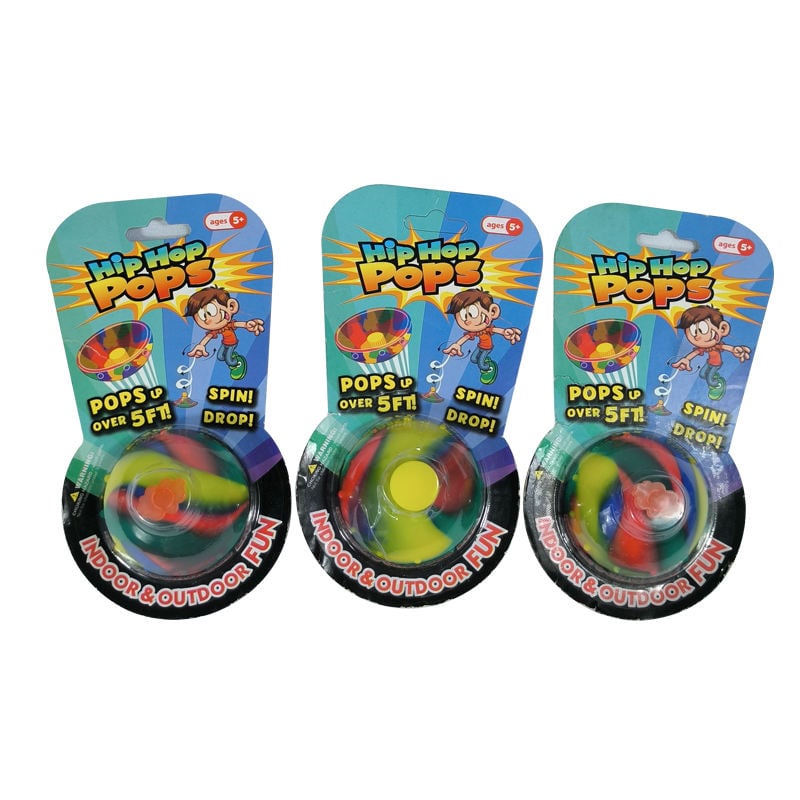 Populaire 55 mm grappige heuppop-rubber springbal voor kinderen – veerkrachtige kom-bal, hip-hop-pop speeltuin