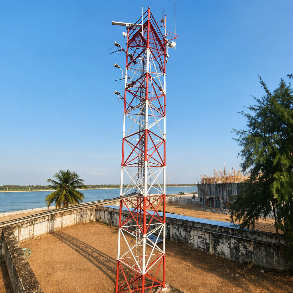 What Accessories Does a Complete Communication Tower Include?