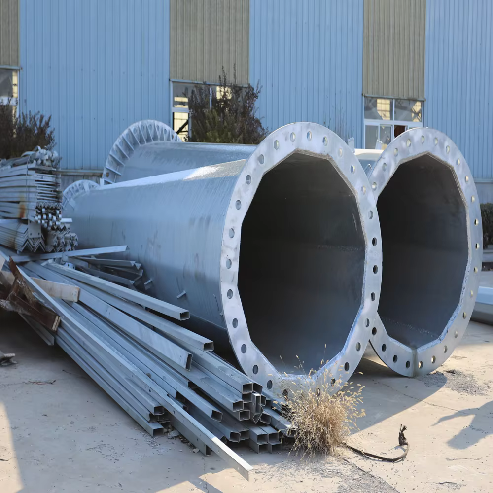 Galvanized 5G Cellphone Wifi  Single Tube Pipe  Telecommunication  tower Steel Monopole Tower  communication details