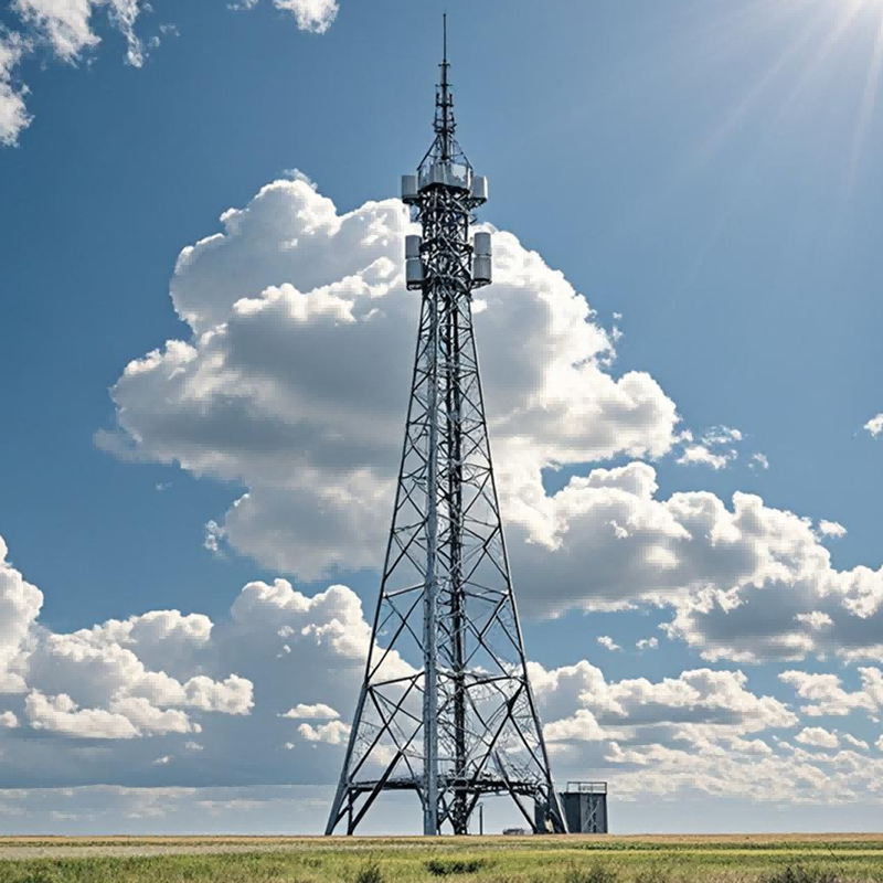 4 እግሮች ማዕዘን ብረት ማማ GSM/ሬዲዮ /4G/5G የምልክት አንቴና የቴሌኮም ማማ ራስን የሚደግፍ የግንኙነት ማማ