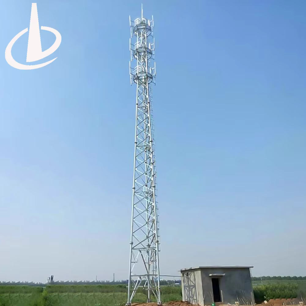 Galvanized steel high stable self-supporting Vertical bridge cell tower mobile telecom tower manufacture