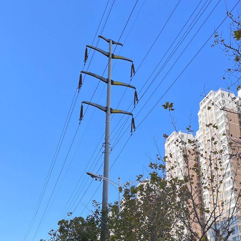 新型鋼鉄送電線鉄塔管状塔電力線鋼鉄モノポール塔
