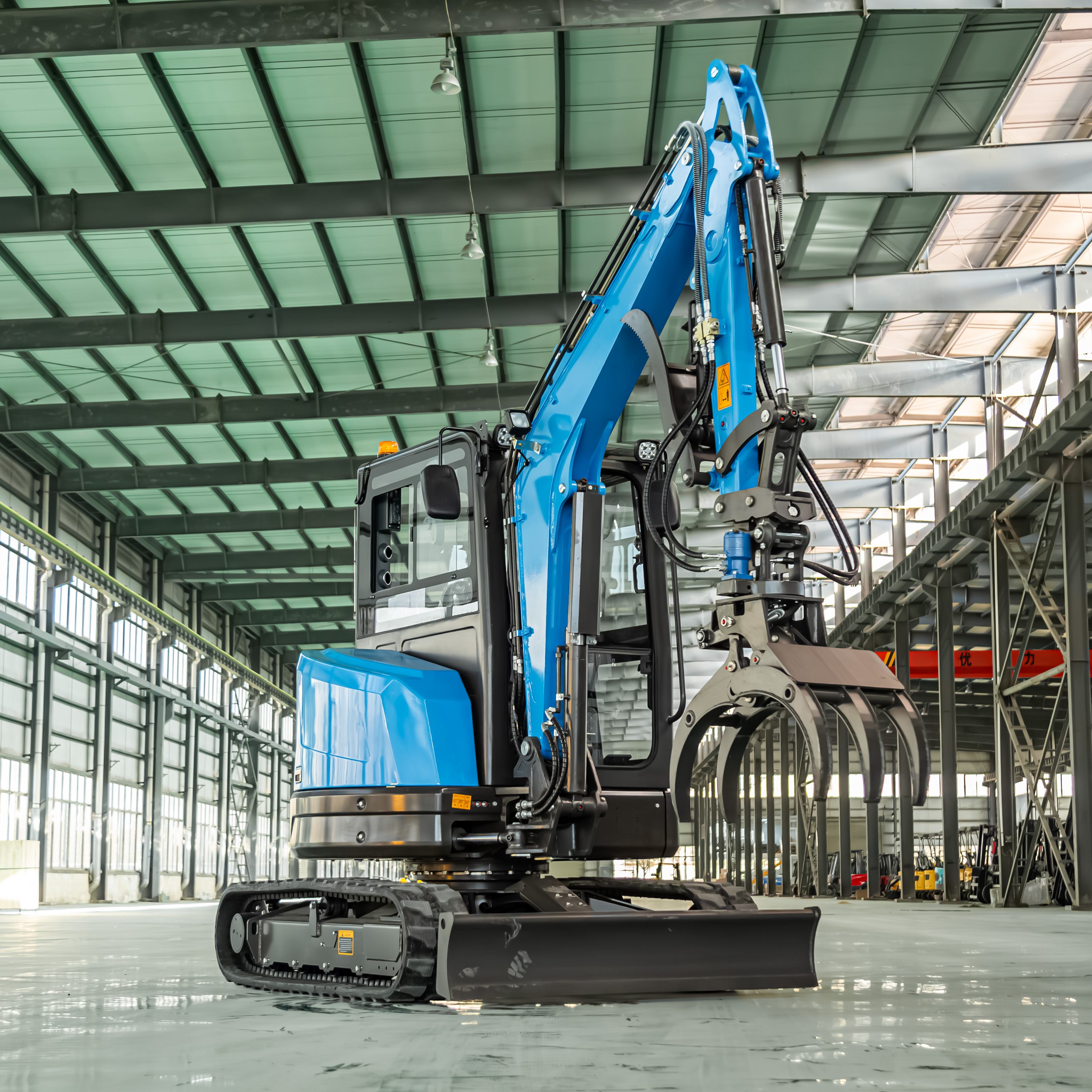 China wholesale mini excavator 3.5 ton Compact Track Digger with Dozer Blade Hydraulic Bucket for Farm Garden Trenching Construction Site