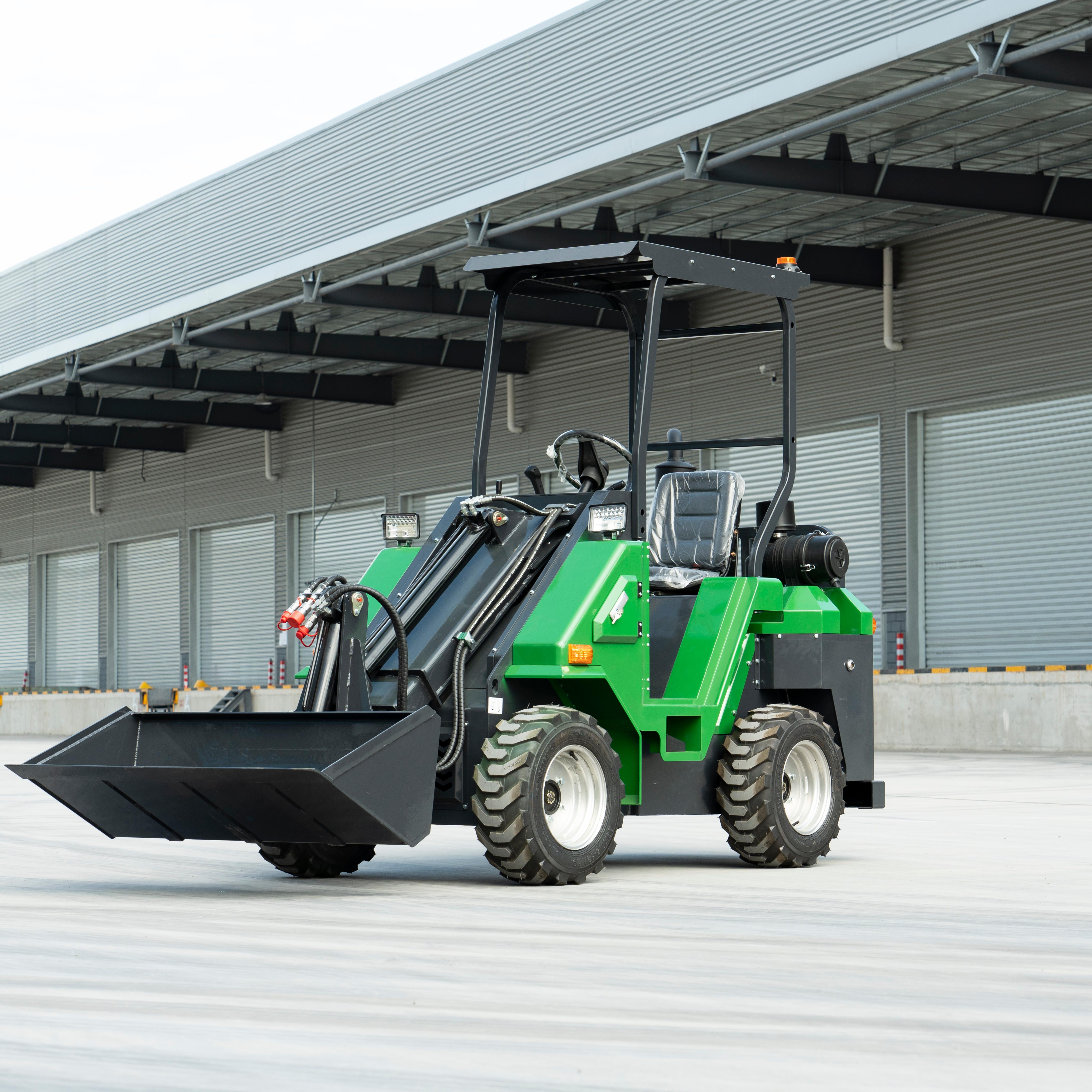 China New Diesel Mini Wheel Loader 4WD Compact Front End Loader for Farm Construction