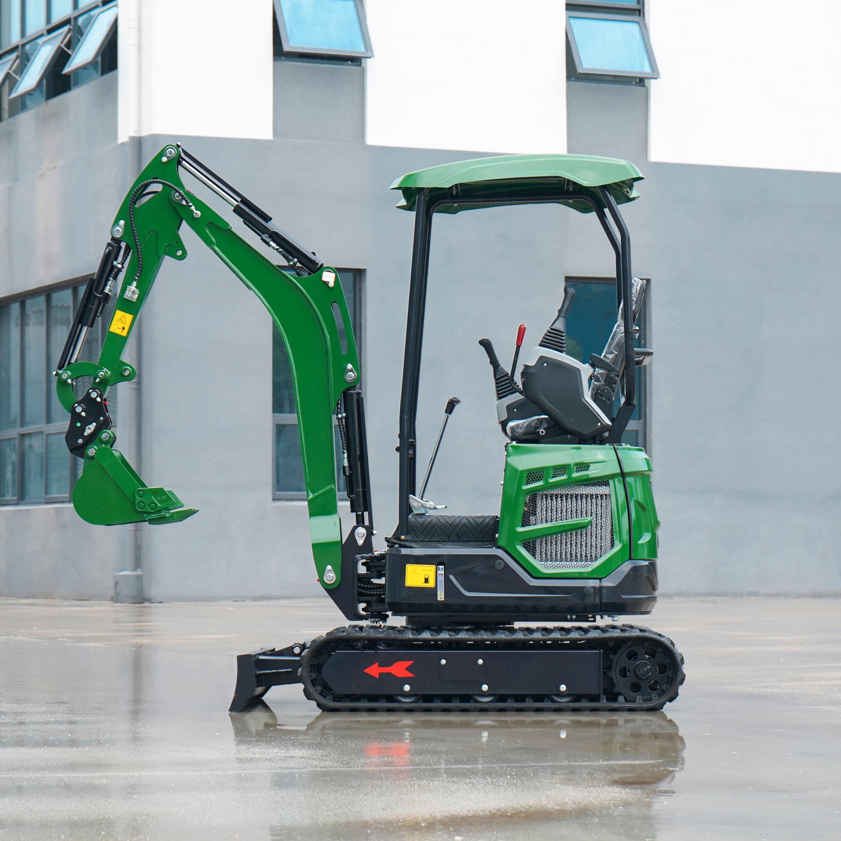 Free Shipping 1.8 Ton Engine Mini Excavator EPA Certified Crawler Digger with Hydraulic Thumb  Farm Use