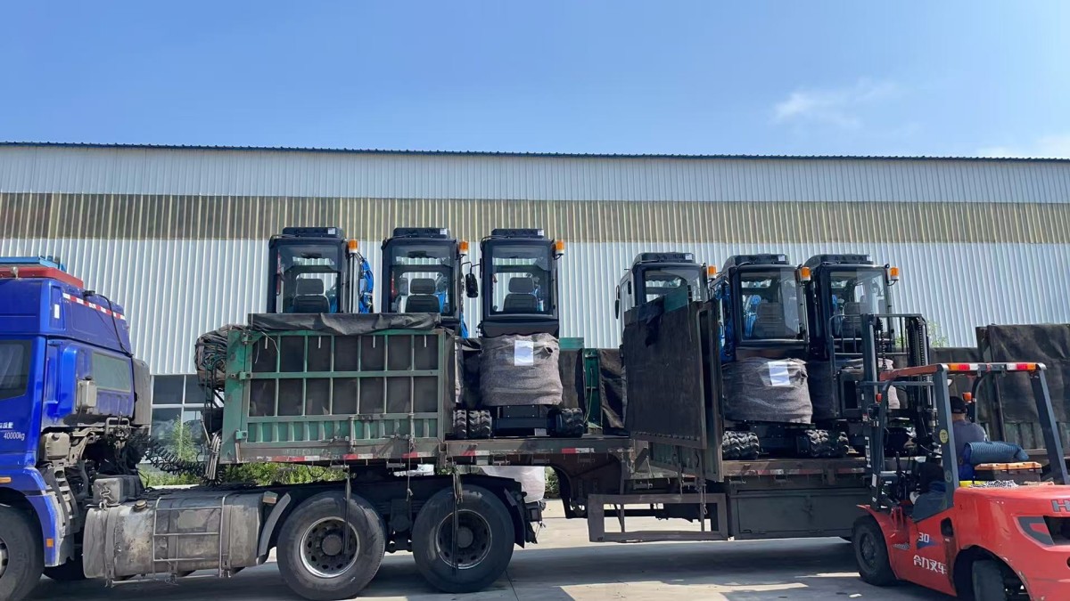 Eight Excavators Inspected, Packed, and Shipped to Germany