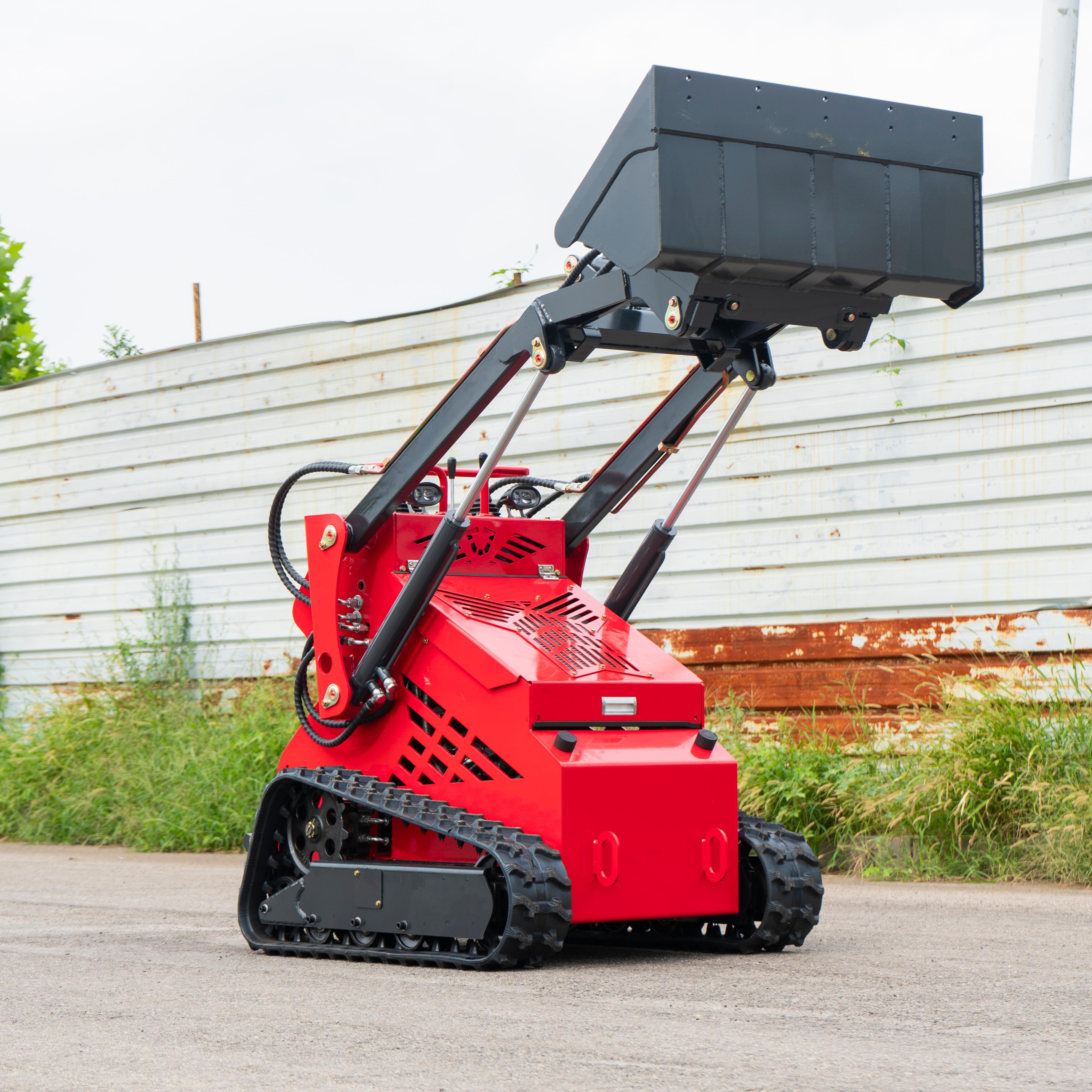 Mini Skid Steer Loader Hydraulic Rubber Track Machine With Bucket for Small Construction Free Shipping