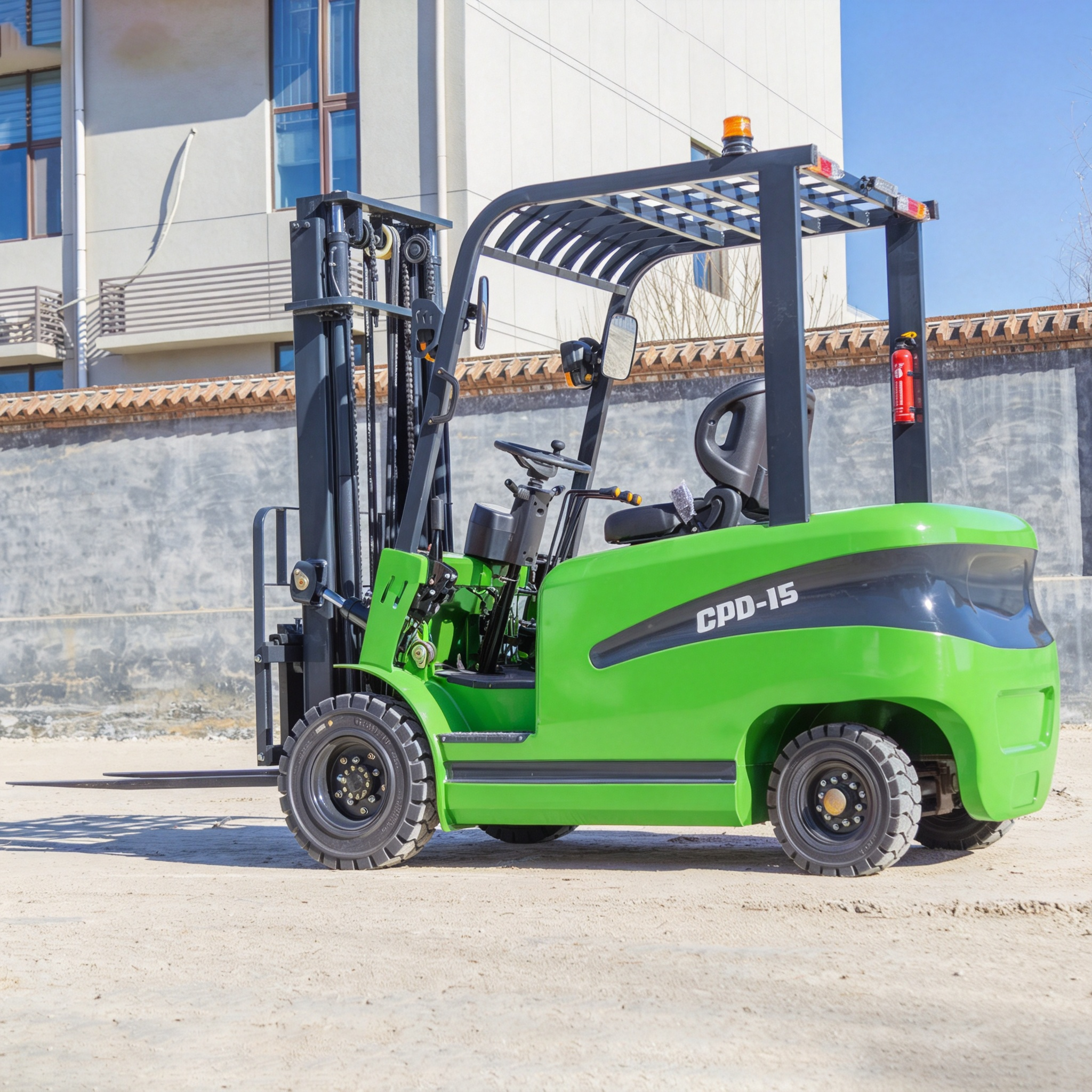4 Wheel Electric Forklift | Compact Battery-Powered Fork Truck for Warehouse & Material Handling