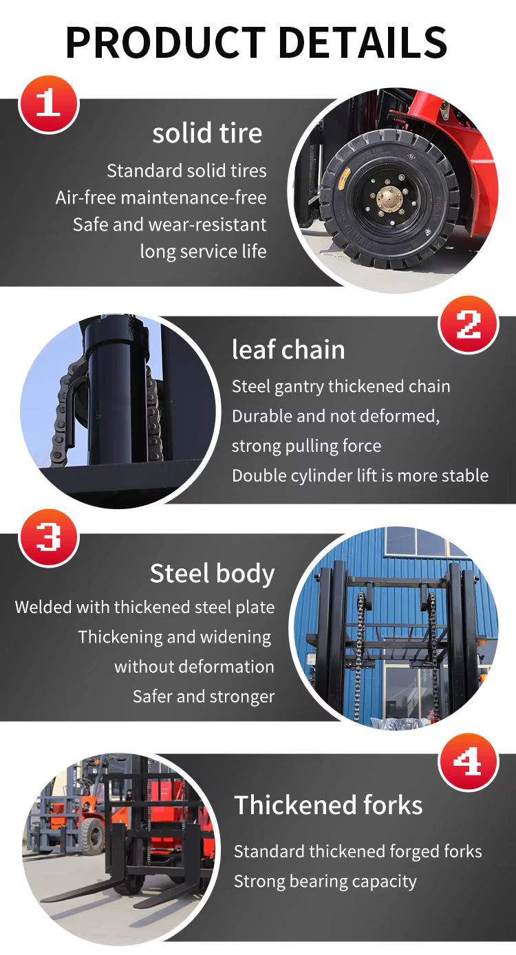 free shipping 2 ton mini electric forklifts trucks price battery forklift high quality china made-8