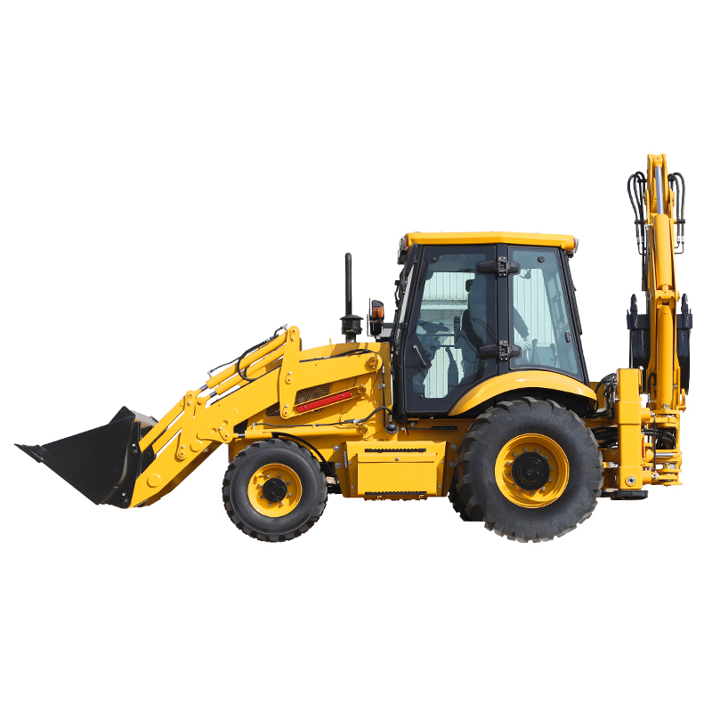 Infront YF388 Backhoe Loader 3.8T Iwọn ti a le tọ 4WD & ROPS Cabin