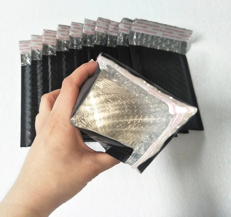Black Color Customized Shipping Envelope air Bubble Mailers Bags manufacture