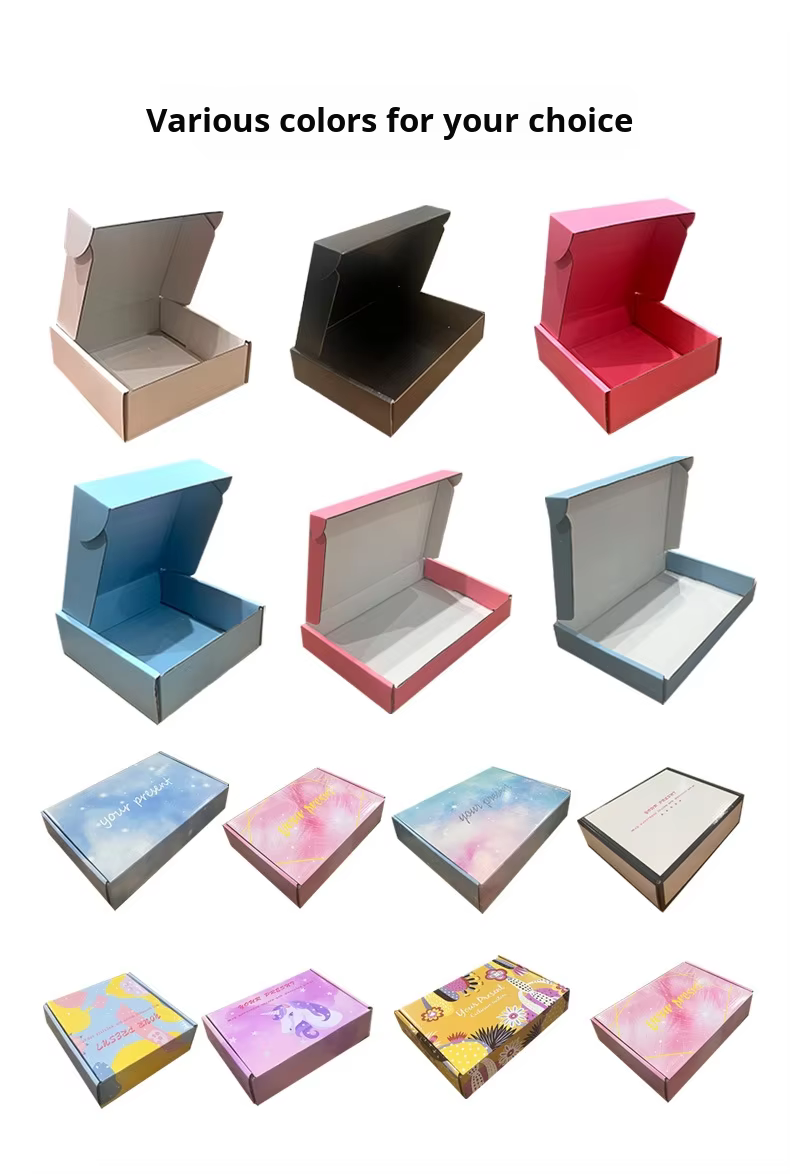 In-Stock Chinese-Style Extra Hard Rectangular Folder Box Colorful Vanishing Corrugated Board Packaging Recyclable Trendy Express factory