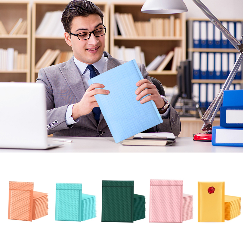 Black Color Customized Shipping Envelope air Bubble Mailers Bags supplier