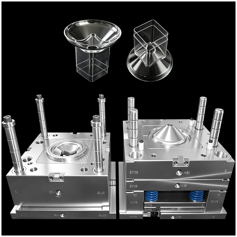 High Precision Transparent PC Plastic Mold Maker for Medical Lexan Hard Plastic Counting Funnels