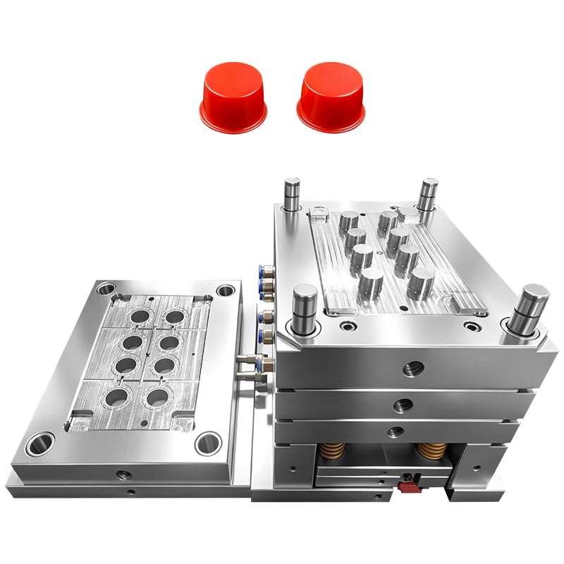 High Precision Injection Tooling for Healthcare Device Molding 8 Cavity LDPE Plastic Medical Cap Mold