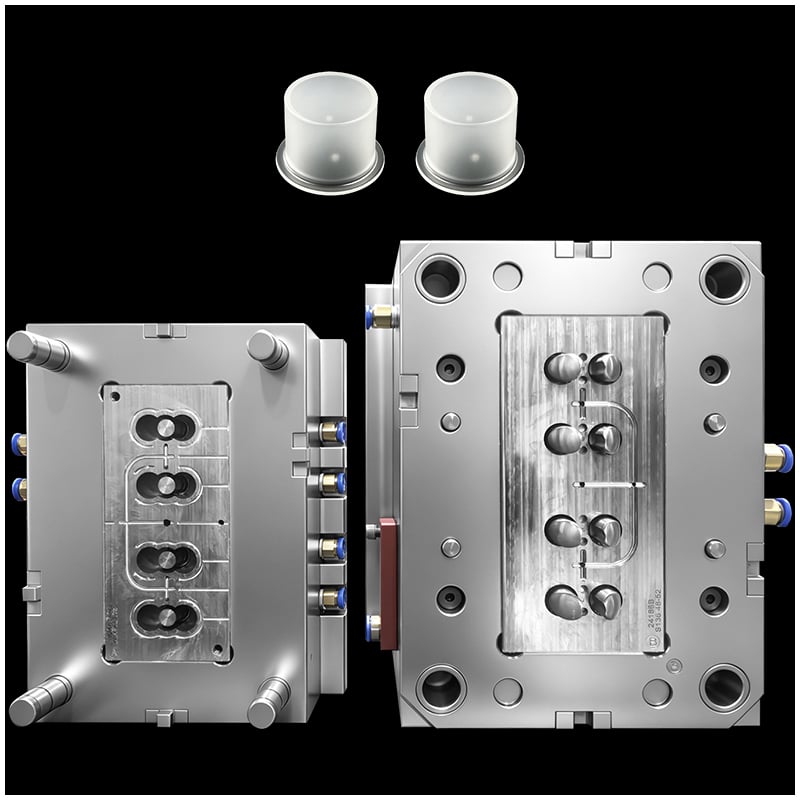 Custom High Precision OEM Plastic Manufacturing Clean Room Molding 4 Cavity Medical LDPE Filter Cover Injection Mold