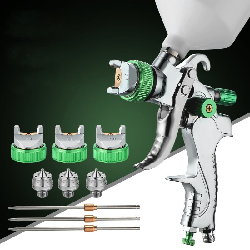 High-fog topcoat spray gun pneumatic pot spraying paint