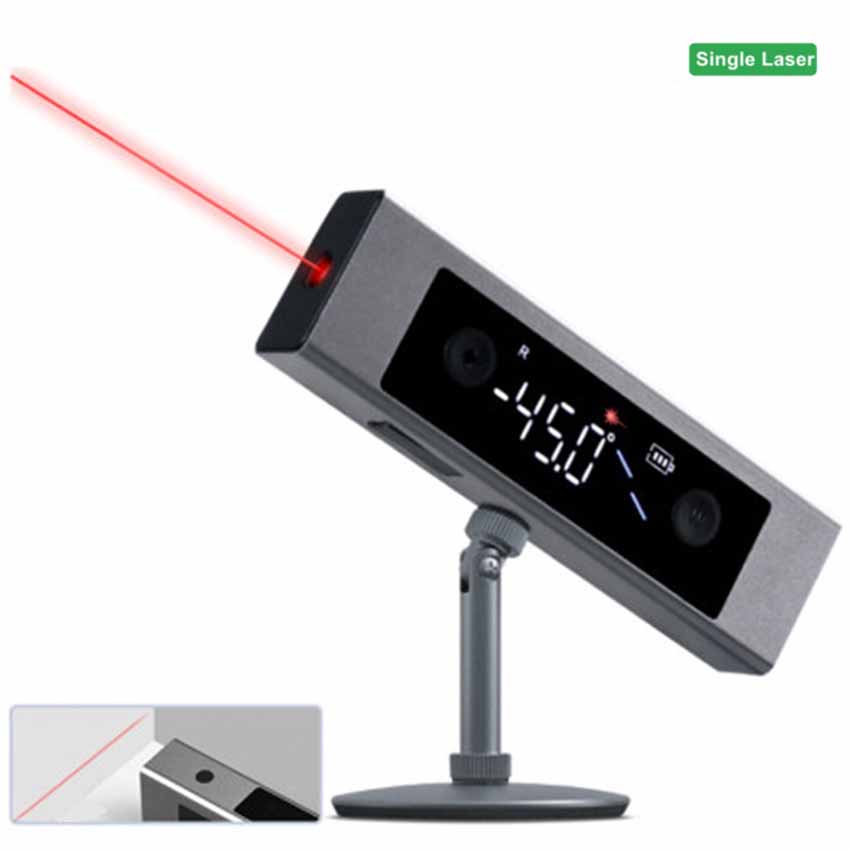 Dual laser angle projector, level meter, inclinometer, handheld high-precision LED screen, digital display angle ruler