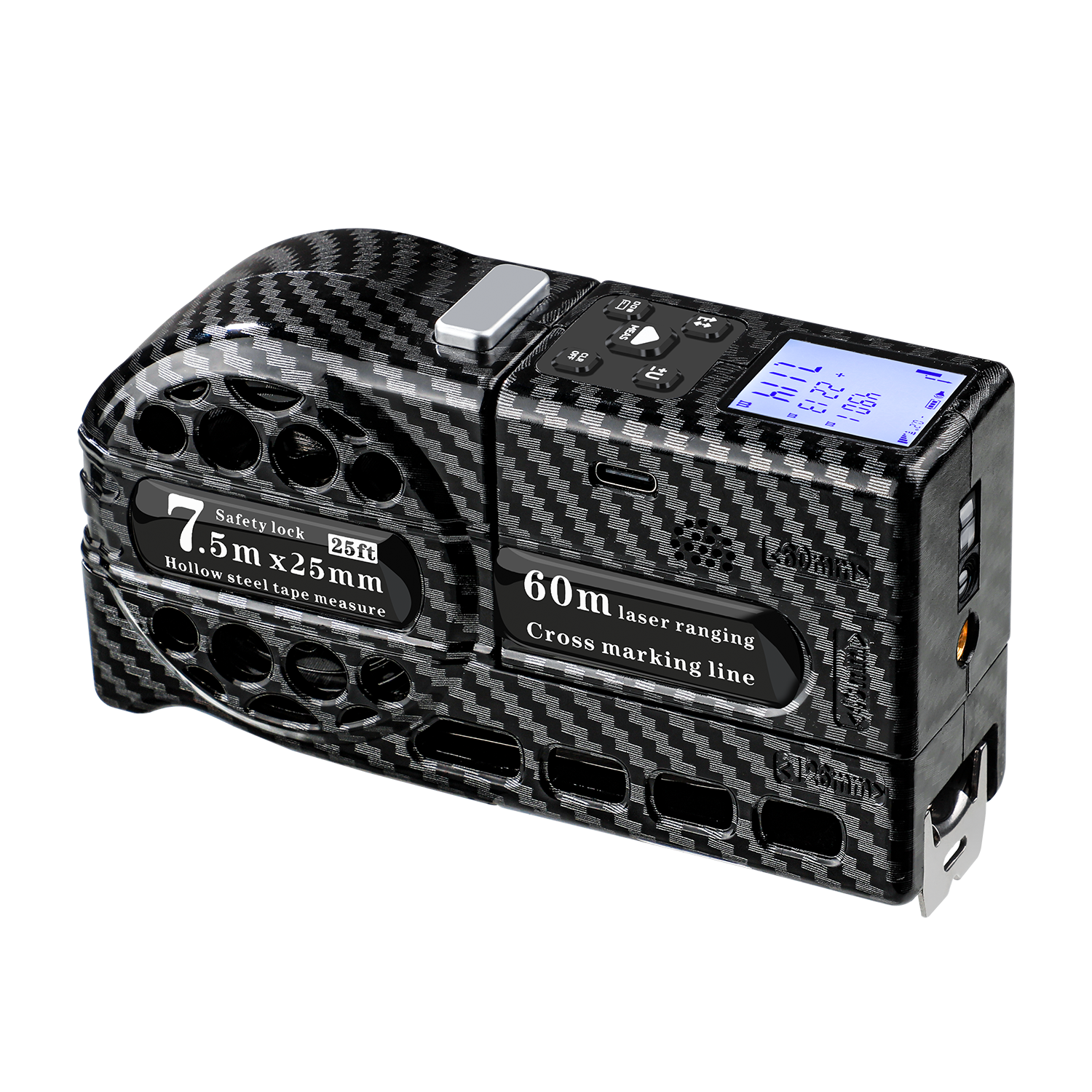 Separate laser ranging tape measure