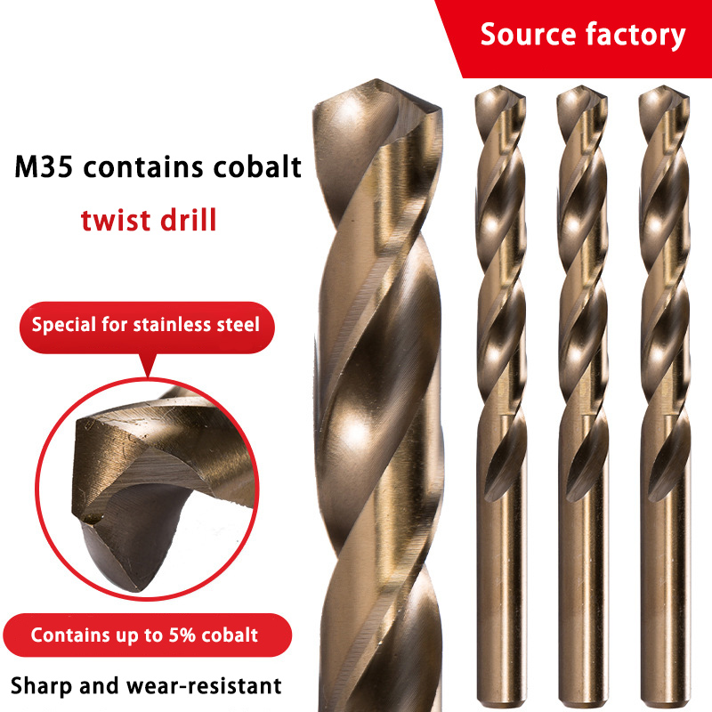 M35 cobalt straight shank twist drill stainless steel metal iron aluminum alloy drilling twist drill