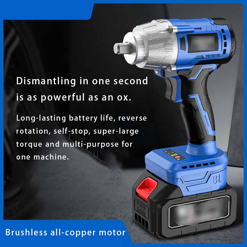 Handheld electric drill, impact drill, household brushless high torque lithium battery tool, rechargeable electric screwdriver