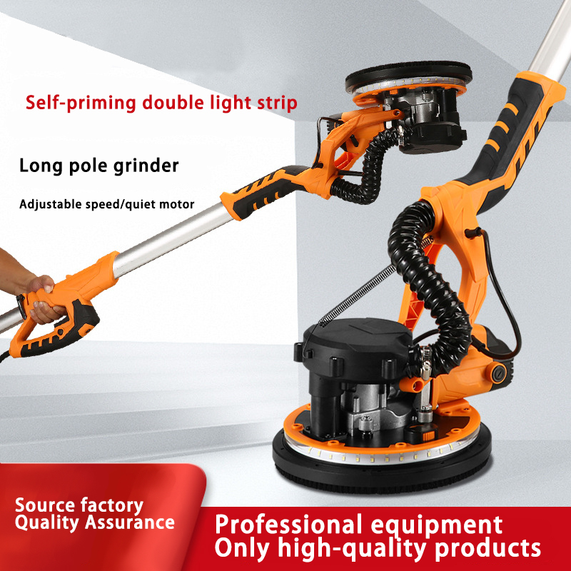 Wall polishing machine, wall putty polishing machine, sandpaper machine, automatic vacuum cleaner, dual light long pole wall polishing machine