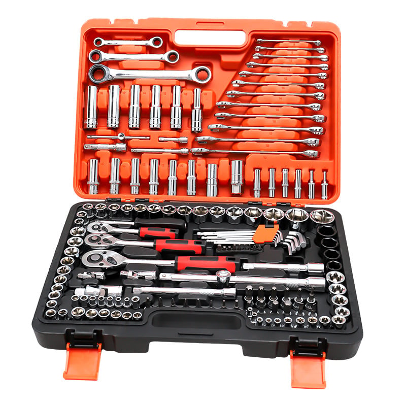 Auto repair tool set, socket ratchet wrench, multifunctional socket sleeve combination toolbox