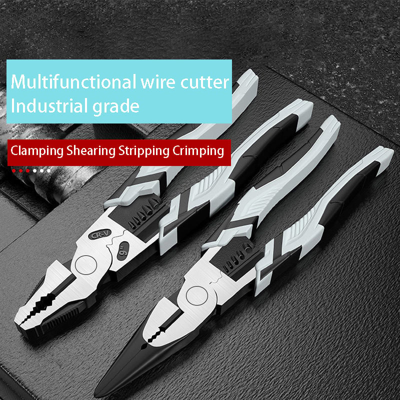 Tiger pliers, industrial grade pointed pliers, diagonal pliers, household electrician wire stripping pliers