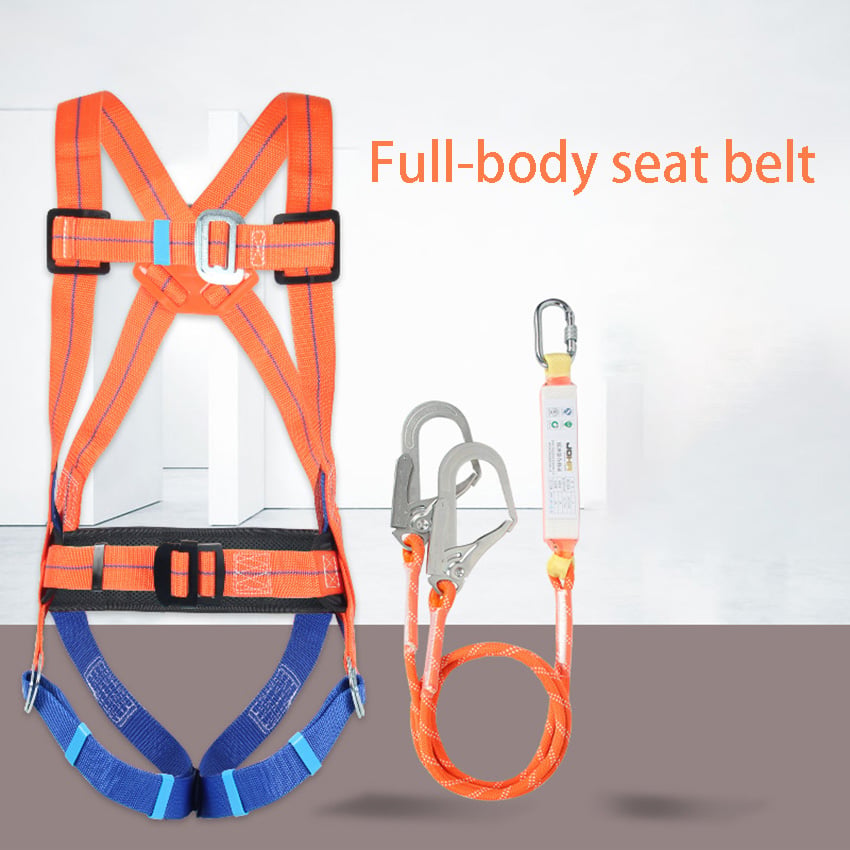 Five point high-altitude safety belt, double back full body safety belt, construction site outdoor operation anti fall safety rope