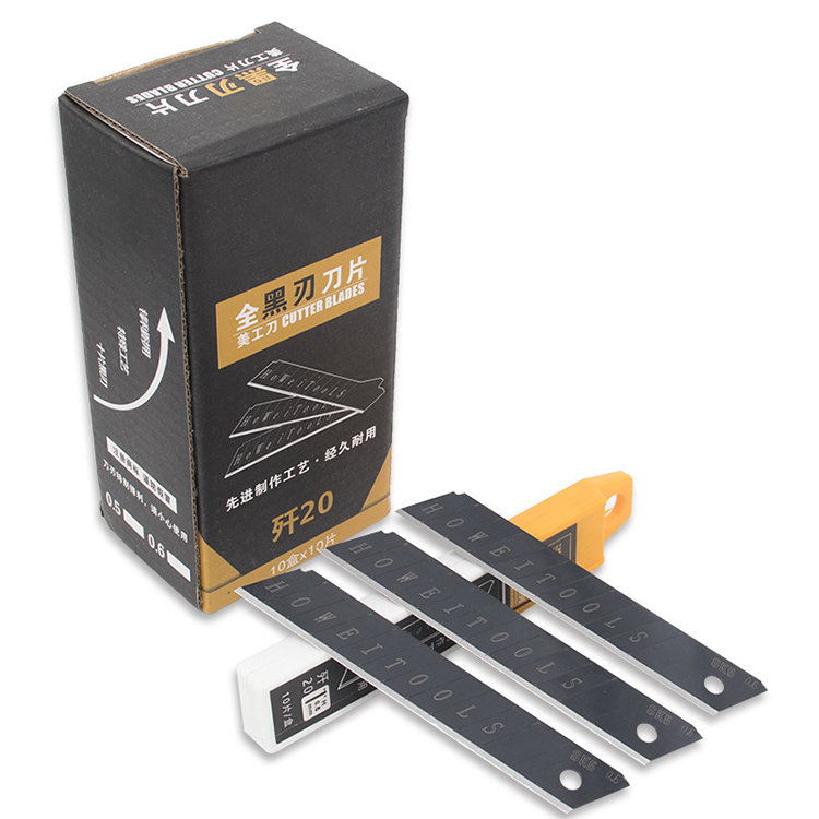 18mm art blade, black blade, sharp and durable paper cutting blade, black blade