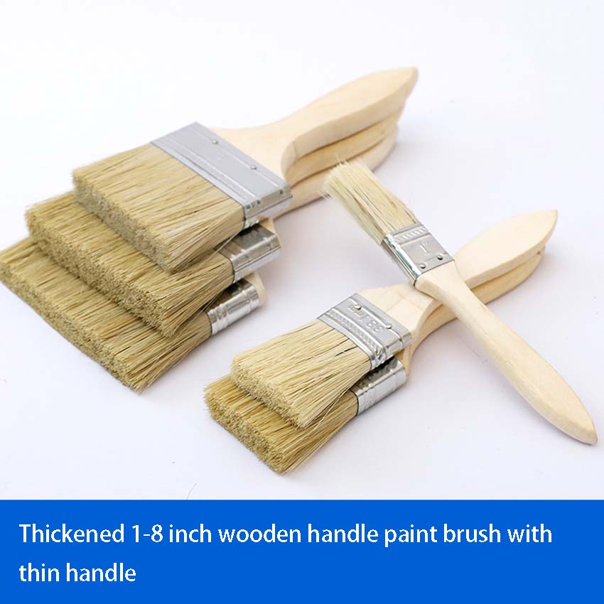 Pig hair brush, paint brush, wooden handle brush