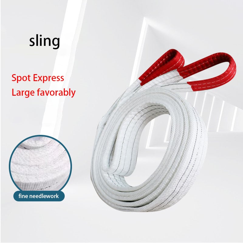 Flat Sling Industrial Lifting White Polypropylene Flat Sling