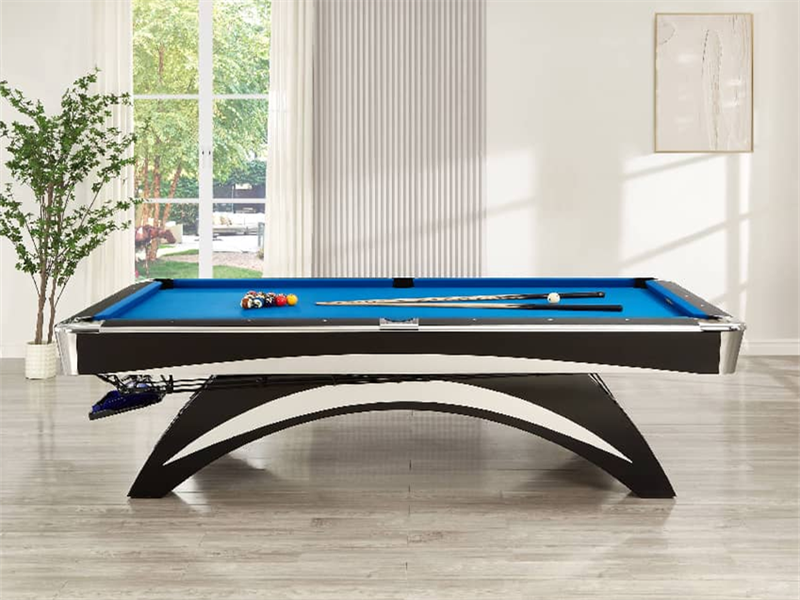 M8 Slate Pool Table Set for Home - Solid Hardwood Billiard Table with Full Accessory Kit
