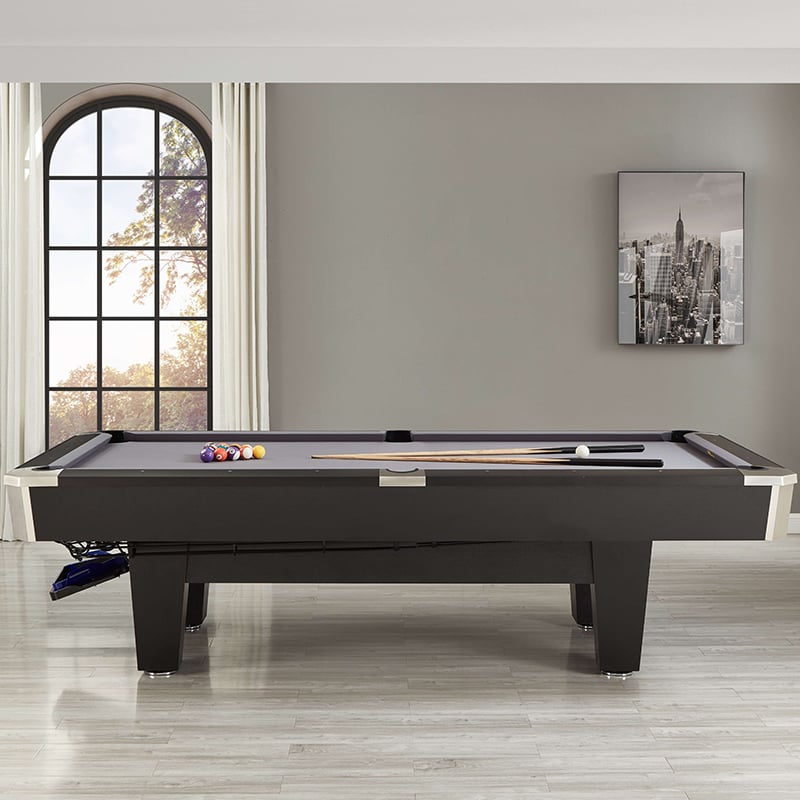 M11 Slate Pool Table - Commercial Metal Pedestal Bare Frame