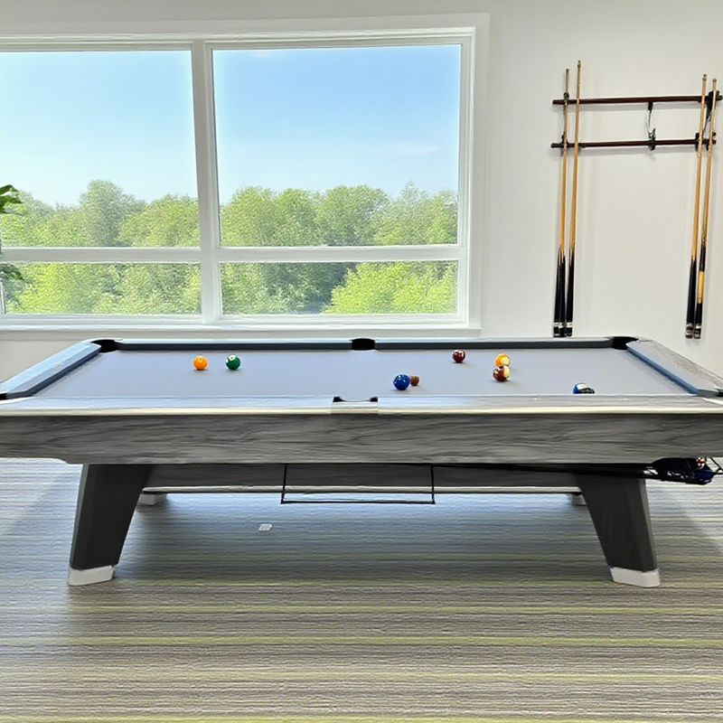 M7 Commercial Slate Pool Table Set - Integrated Ball Return System
