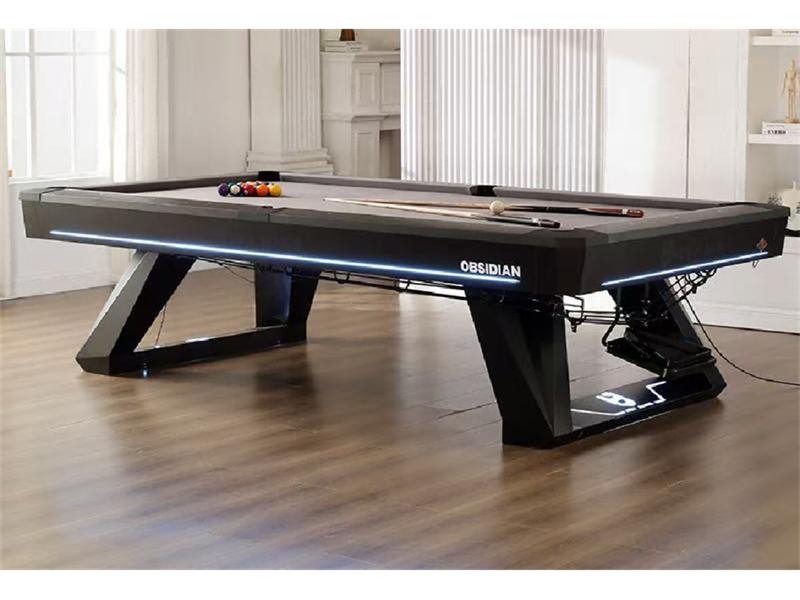 M13 Obsidian Commercial Slate Pool Table - Rubber