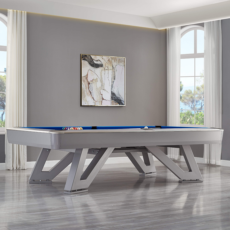 X-MAN Pool Table - Steel Subframe Ball Return Commercial Billiard Table with LED Light