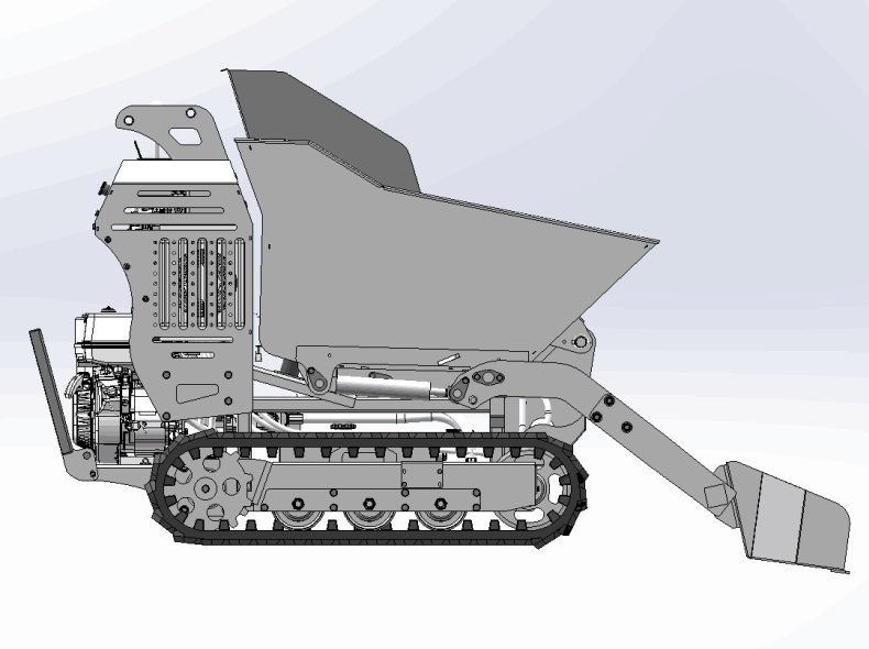 HCD500FL 10HP Self-Loading Crawler Mini Truck Construction Site Use 500kg Hydraulic Tracked Dumper with Bucket supplier