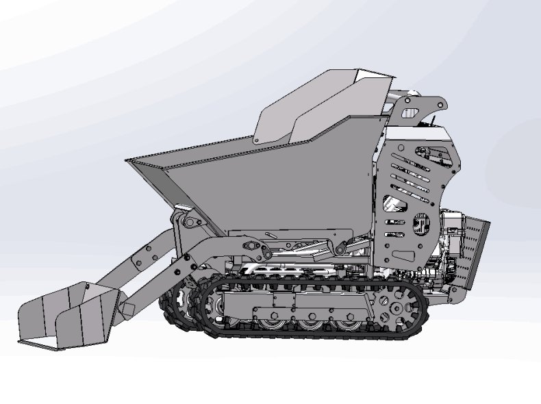 HCD500FL 10HP Self-Loading Crawler Mini Truck Construction Site Use 500kg Hydraulic Tracked Dumper with Bucket manufacture