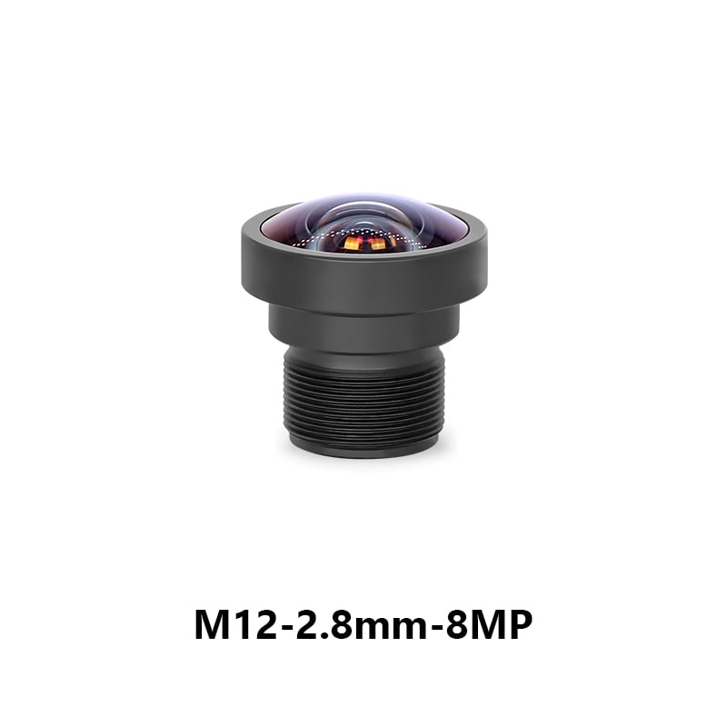 M12 2.8mm F2.8 8MP 110° FOV for 1/2.3" Image Format No Distortion Industrial Lens